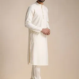 Manyavar Men Mandarin Collar Kurta with Pyjamas image 3