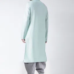 KISAH Men Blue Kurta with Dhoti Pants image 3