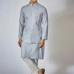 RNG Safawala Ethnic Motifs Embroidered Thread Work Pure Cotton Kurta With Trouser image 1
