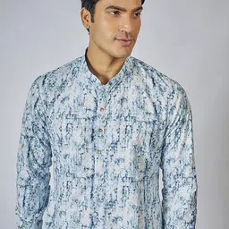 RNG Safawala Abstract Printed Regular Pure Cotton Straight Kurta with Trousers image 2