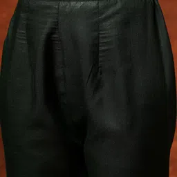 KALINI Boat Neck A-Line Gotta Patti Kurta with Trousers & Dupatta image 3