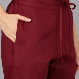 KALINI Paisley Printed Straight Kurta with Trousers & Dupatta image 3