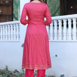 SINGNI Ethnic Motifs Embroidered Kurta With Trousers & Dupatta image 4