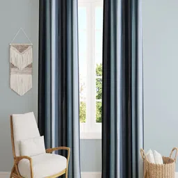 Homefab India Set of 2 Black & Grey Room Darkening Window Curtains-picture-36
