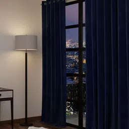 stoa paris Stao Paris Date Night Velvet Blue Enigma Long Door Curtain-picture-38