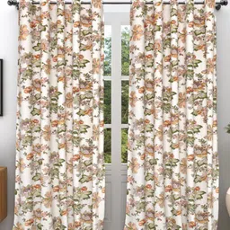 EasyGoods Gold-Toned Floral Black Out Long Door Curtain-picture-16