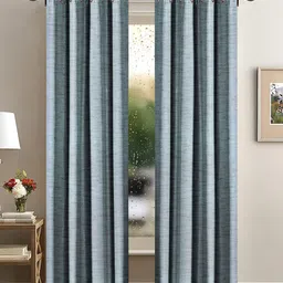 Deco Window Silver-Toned Set of 2 Room Darkening Long Door Curtain-picture-39