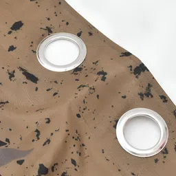 RRC Brown & Black 2 Pieces Sheer Window Curtain image 2