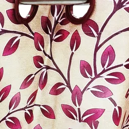 kopa BIANCA Set of 2 Beige & Maroon Floral Printed Door Curtains image 2