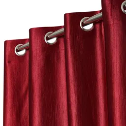 REYANSH DECOR Maroon and White 2 Pieces Floral Long Door Curtains image 5