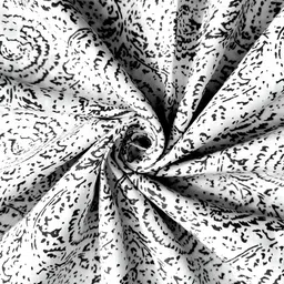 Lunar Days Black & White 3 Pieces Abstract Room Darkening Cotton Long Door Curtain image 4