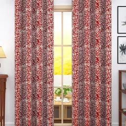 Story@home Red & White Set of 2 Door Curtains-picture-36