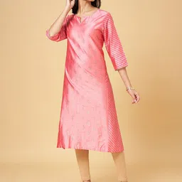 RANGMANCH BY PANTALOONS Floral Printed Notched Neck Kurta image 1