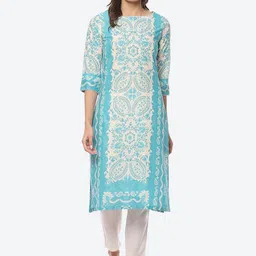 Biba Women Ethnic Motifs Printed Cotton Kurta image 1