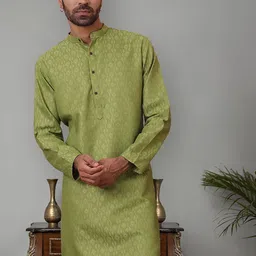 Jompers Men Flared Sleeves Thread Work Kurta-picture-24