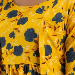 SURHI Floral Printed Layered Peplum Top image 2