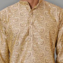 Jompers Men Printed Thread Work Jacquard Kurta image 3