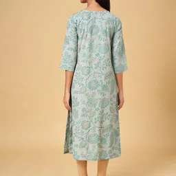 RANGMANCH BY PANTALOONS Floral Printed A-Line Cotton Kurta image 4