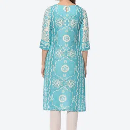 Biba Women Ethnic Motifs Printed Cotton Kurta image 4