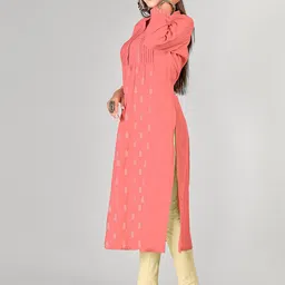 NH KAPDEWALA Women Floral Embroidered Thread Work Kurta image 3