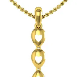 avsar Heart Shape Yellow Gold Pendant image 1