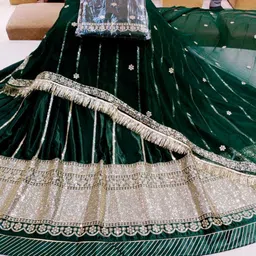 bherva tex Embroidered Semi Stitched Rajputi Poshak image 4