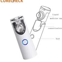 curecheck Handheld Mesh Nebulizer for Adults & Kids [USB & Battery operated] Nebulizer image 3
