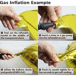 propsicle Solid 16" Inch 3 Year Golden Foil Balloon / 3 Number Foil Balloon for Birthday Party Decoration / Three No. Gold Balloon for Kids Happy Birthday - Pack of 1 Balloon image 4