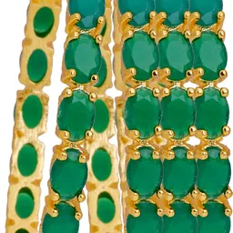 manikya Copper Gold-plated Bangle image 2