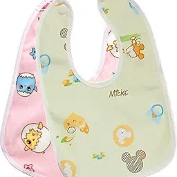 kidsify Baby Button Bibs Apron for Feeding and Drooling Cute Animated Print (pack of 2)-picture-32