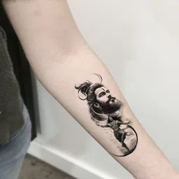 tatmods God Shiv 3d Angry Traditional Temporary Men Woman Waterproof Body Tattoo image 2