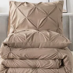 THE WHITE MOSS Taupe Microfiber Mild Winter 150 GSM Double Bed Comforter image 3