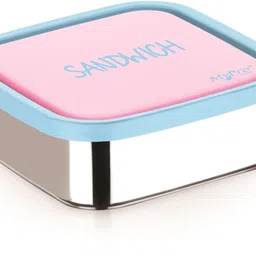 mypro - Sandwich Medium Lunch box - With 1 Large & 1 Small Container - Leakproof 2 Containers Lunch Box image 5