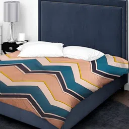 RD TREND Orange & Black Mild Winter 210 GSM Reversible Double Bed Comforter-picture-11