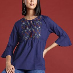 all about you Pure Cotton Printed  A-line Kurti-picture-24