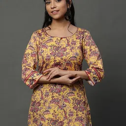 AURELIA Ethnic Motifs Printed Pure Cotton Kurti image 1