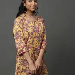 AURELIA Ethnic Motifs Printed Pure Cotton Kurti image 3