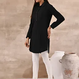 Lakshita Wool Woven Design Shirt Collar Kurti image 2