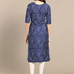 7threads KALINI Round Neck Bandhani Printed Crepe Kurta image 3