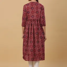 CRAFIQA Ethnic Motifs Printed Maternity A-Line Kurta image 2