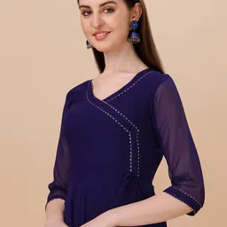 PMD Fashion Gotta Patti Georgette Anarkali Kurta With Dupatta image 2