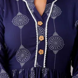 HANUMNTRA Ethnic Motifs Printed Fit & Flare Ethnic Dress image 2