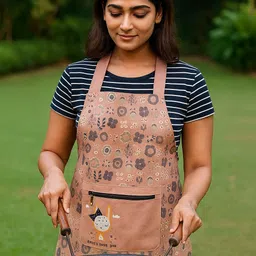 cropito Cotton Apron - Free Size-picture-46