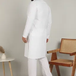 metronaut plus Men Solid Pure Cotton A-line Kurta image 2