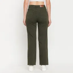 madame Women Regular Mid Rise Dark Green Jeans image 2