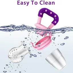 la' monarca Baby Food Feeder Pacifier, Silicone Fruit Feeder Teethers for Babies, BPA-Free Teether and Feeder image 5