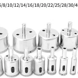 uptodateprouducts 15pcs Set Tile drill bit Set Diamond Coated Tile Marble Glass Ceramic Hole Saw image 4