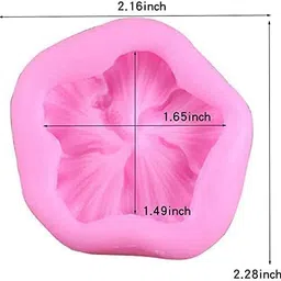 husaini mart Silicone Fondant & Gum paste Mould Skytail 2pc Hibiscus Moulds Candle Making Molds for DIY Scented Candle Wax Waxmelts Aromatherapy Epoxy Resin Crafts Home Decor Gifts Keychain Handmade Soap Bath Bombs Clay Chocolate Fondant Cake Molds image 2