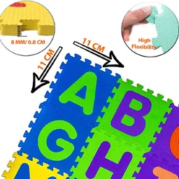 shalafi ABC&123 Mini Foam Puzzles Mat for kids Learning,Building Blocks, Jigsaw puzzle image 3