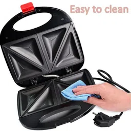 elevea SANDWICH MAKER MAKES SANDWICH NON-STICK PLATES| EASY TO USE Pizza Pan image 5